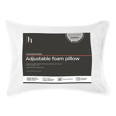 Home Expressions Adjustable Foam Pillow