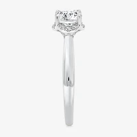 (I / I1) Womens 1 1/7 CT. T.W. Lab Grown White Diamond 10K Gold Round Halo Engagement Ring