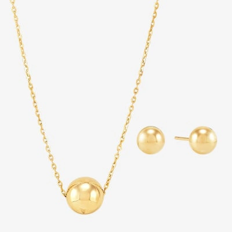 Womens 10K Gold Round 2-pc. Jewelry Set
