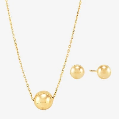 Womens 10K Gold Round 2-pc. Jewelry Set