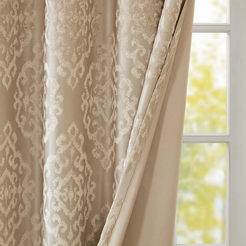 Madison Park Elysia Grommet Top Energy Saving 100% Blackout Set of 2 Curtain Panel
