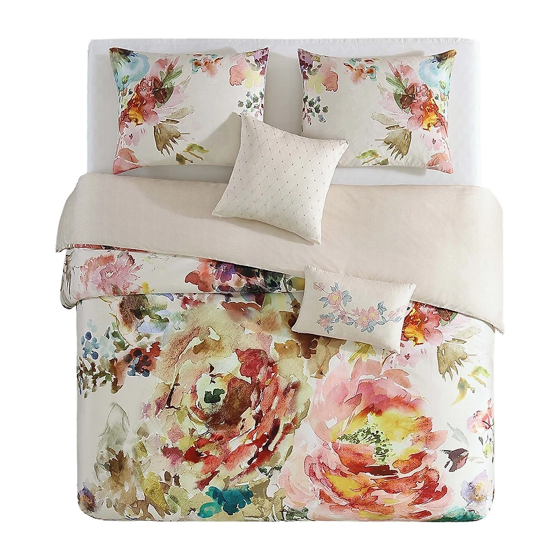 Bebejan Antique Flowers 5-pc. Midweight REVERSIBLE Comforter Set