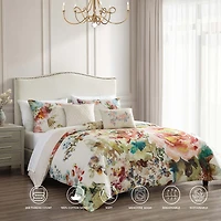 Bebejan Antique Flowers 5-pc. Midweight REVERSIBLE Comforter Set