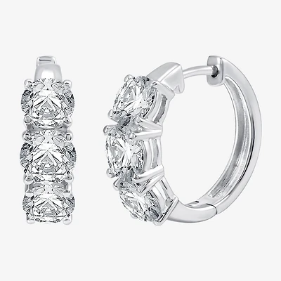 (H-I / Si2-I1) Womens 5 CT. T.W. Lab Grown White Diamond 14K Gold 18.9mm Hoop Earrings