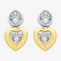 Ever Star (G / SI1-SI2) 1/4 CT.T.W. Lab-Grown Diamond 14K Gold Over SIlver Round Stud Earrings