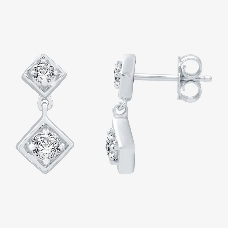 Ever Star (G / SI1-SI2) 1/4 CT.T.W. Lab-Grown Diamond Sterling SIlver Round Stud Earrings