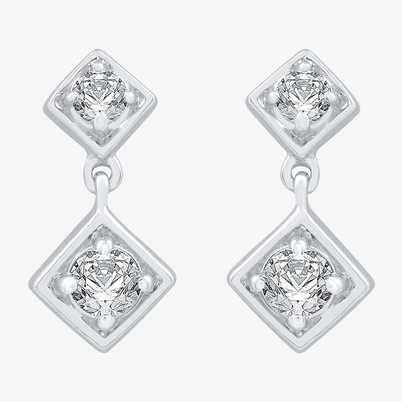 Ever Star (G / SI1-SI2) 1/4 CT.T.W. Lab-Grown Diamond Sterling SIlver Round Stud Earrings