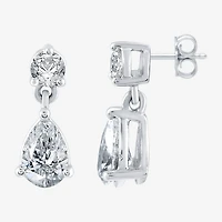 Ever Star (H-I / Si2-I1) Womens 1 CT. T.W. Lab Grown White Diamond 10K Gold Pear Drop Earrings
