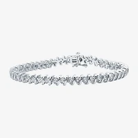 Womens 1/4 CT. T.W. Lab Grown White Diamond Sterling Silver 7.5 Inch Tennis Bracelet