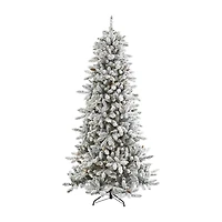 Nearly Natural Livingston Faux Flocked Fir Christmas Tree