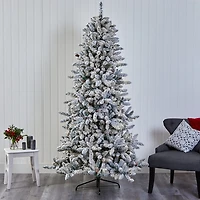 Nearly Natural Livingston Faux Flocked Fir Christmas Tree