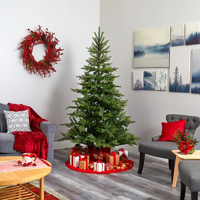 Nearly Natural North Carolina Faux Spruce Christmas Tree