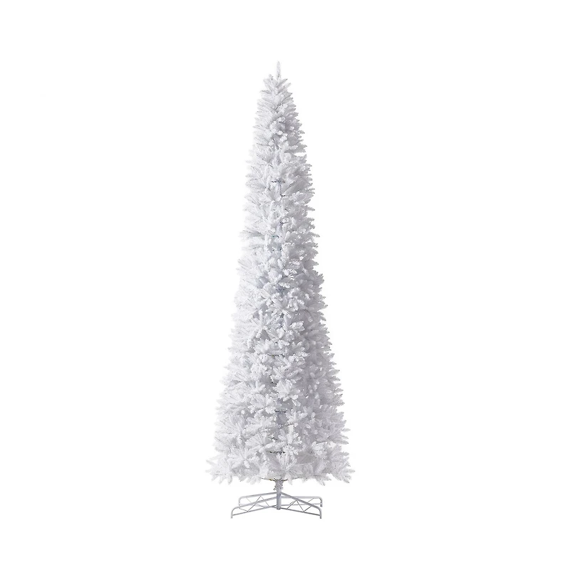 Nearly Natural Slim Faux 12 Foot Pre-Lit Fir Christmas Tree