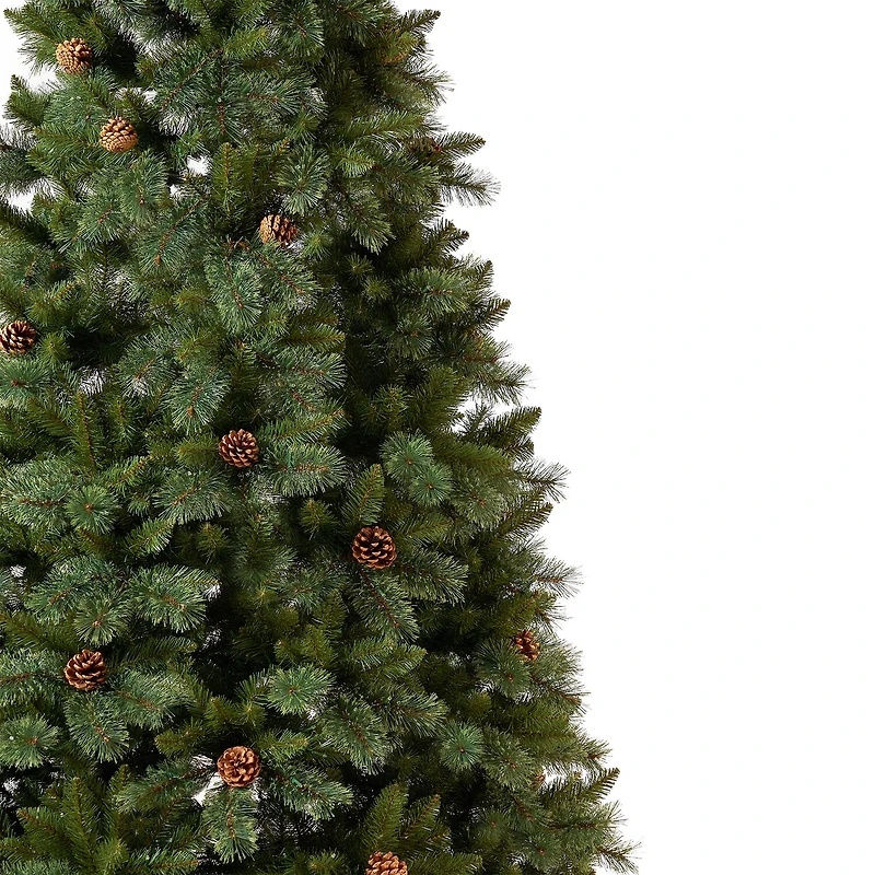Nearly Natural Faux 11 Foot Pre-Lit Pine Christmas Tree