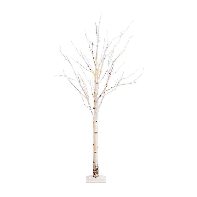 Nearly Natural Faux Pre-Lit Birch Christmas Tree