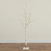 Nearly Natural Faux Pre-Lit Birch Christmas Tree