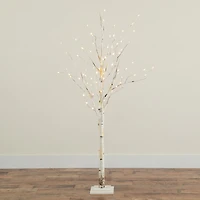 Nearly Natural Faux Pre-Lit Birch Christmas Tree