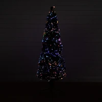 Nearly Natural Fiber Optic Faux 6 Foot Pre-Lit Pine Christmas Tree