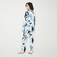 White Mark Womens Satin Long Sleeve 2-pc. Pajama Set