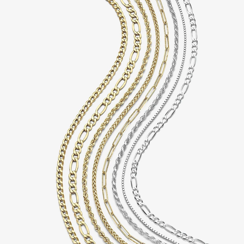 Mens 10K Gold 24 Inch Rope Chain Necklace