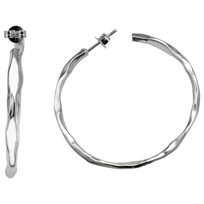 Sleek Hoop Earrings Sterling Silver