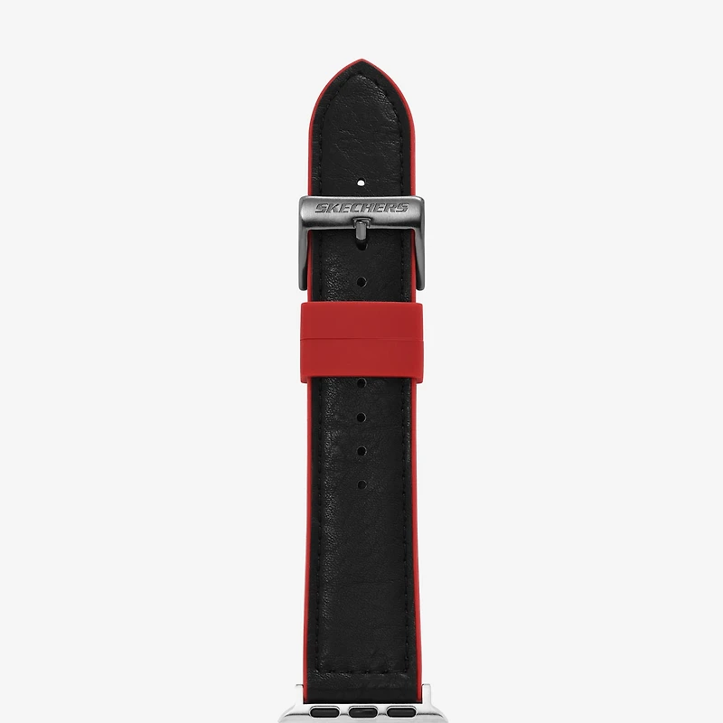Skechers Apple Watch Compatible Unisex Adult Black Watch Band Srs1003