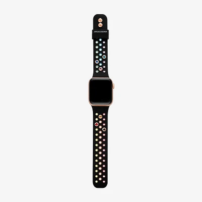 Skechers Apple Watch Compatible Unisex Adult Black Watch Band Srs6000