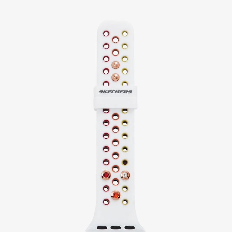 Skechers Apple Watch Compatible Unisex Adult White Watch Band Srs6001