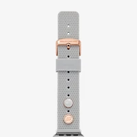 Skechers Apple Watch Compatible Unisex Adult Gray Watch Band Srs6004