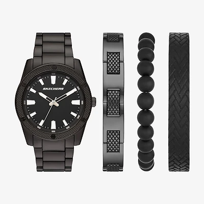 Skechers Mens Gray 2-pc. Watch Boxed Set Sr9078