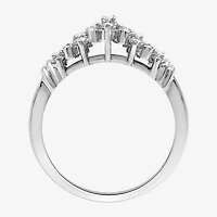 G-H / Si2-I1) Womens 1/ CT. T.W. Lab Grown White Diamond 10K Gold Cluster Band