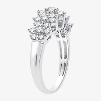 (G-H / Si2-I1) Womens 1 CT. T.W. Lab Grown White Diamond 10K Gold Cluster Band