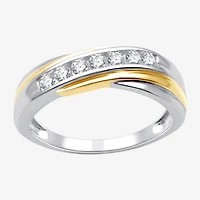 I Said Yes (H-I / I1) Womens 2MM 1/4 CT. T.W. Lab Grown White Diamond 14K Gold Over Silver Sterling Wedding Band