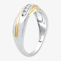 I Said Yes (H-I / I1) Womens 2MM 1/4 CT. T.W. Lab Grown White Diamond 14K Gold Over Silver Sterling Wedding Band