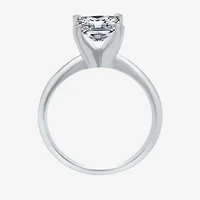 (G / SI2) Womens 2 CT. Lab-Grown White Diamond 14K Gold Princess-cut Solitaire Engagement Ring