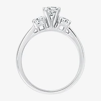 (H-I / Si2-I1) Womens 3/4 CT. T.W. Lab Grown White Diamond 10K Gold Round 3-Stone Engagement Ring