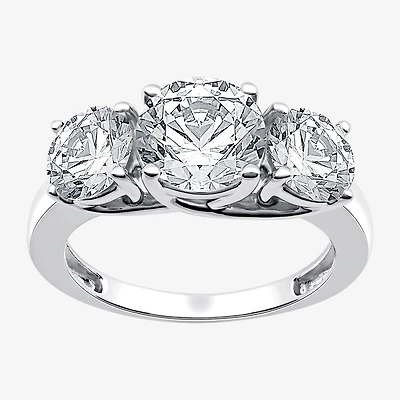 4 CT. T.W. Lab-Grown (G / SI1-SI2) Diamond Round 3-Stone Engagement Ring 14K Gold