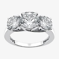 4 CT. T.W. Lab-Grown (G / SI1-SI2) Diamond Round 3-Stone Engagement Ring 14K Gold