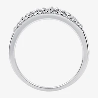 Womens 1/2 CT. T.W. Lab Grown White Diamond Sterling Silver Band