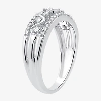 Womens 1/2 CT. T.W. Lab Grown White Diamond Sterling Silver Band