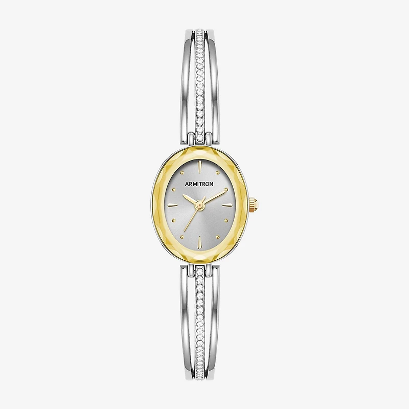 Armitron Womens Crystal Accent Silver Tone Bracelet Watch 75/5903svtt