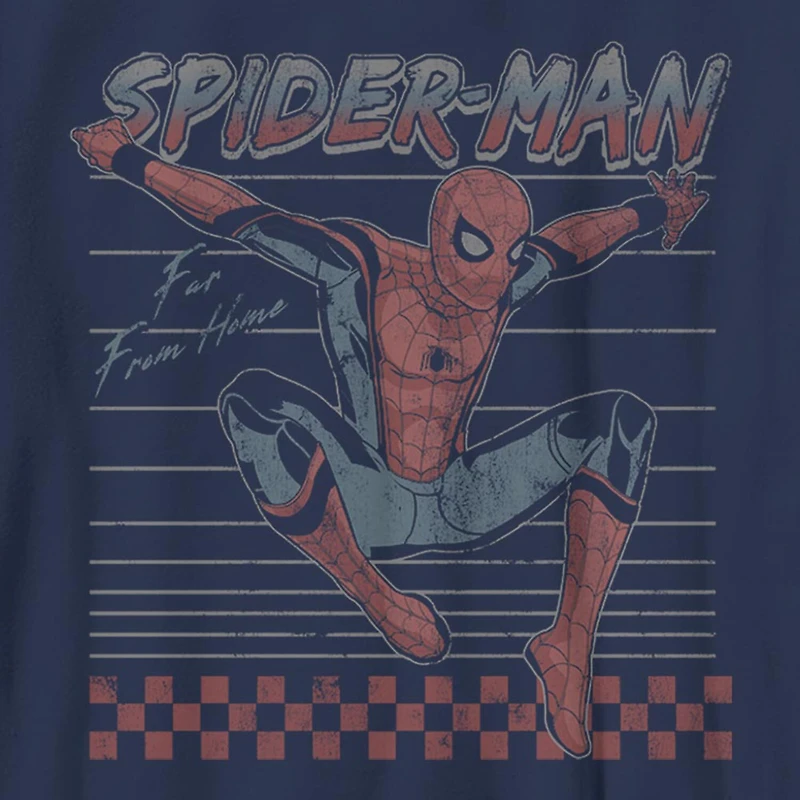 Disney Collection Little & Big Kid Boys Crew Neck Short Sleeve Regular Fit Marvel Spiderman Graphic T-Shirt