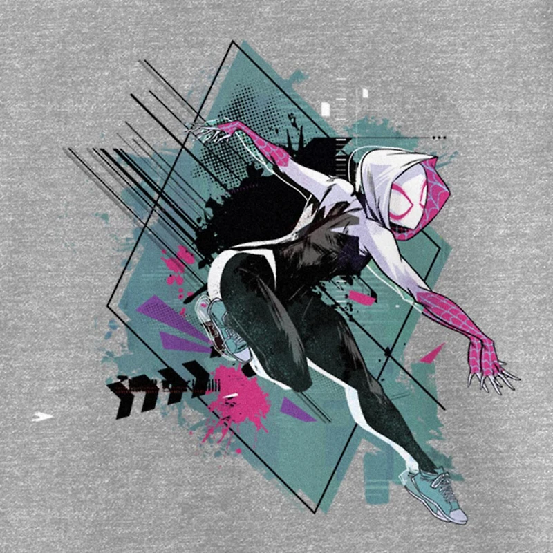 Disney Collection Little & Big Kid Girls Crew Neck Short Sleeve Regular Fit Marvel Spiderman Graphic T-Shirt