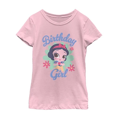 Disney Collection Little & Big Kid Girls Crew Neck Short Sleeve Regular Fit Princess Snow White Graphic T-Shirt