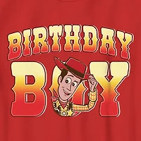 Disney Collection Little & Big Kid Boys Crew Neck Short Sleeve Regular Fit Woody Toy Story Graphic T-Shirt
