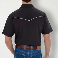 Ely Cattleman Western Mens Short Sleeve Classic Fit Button-Down Shirt