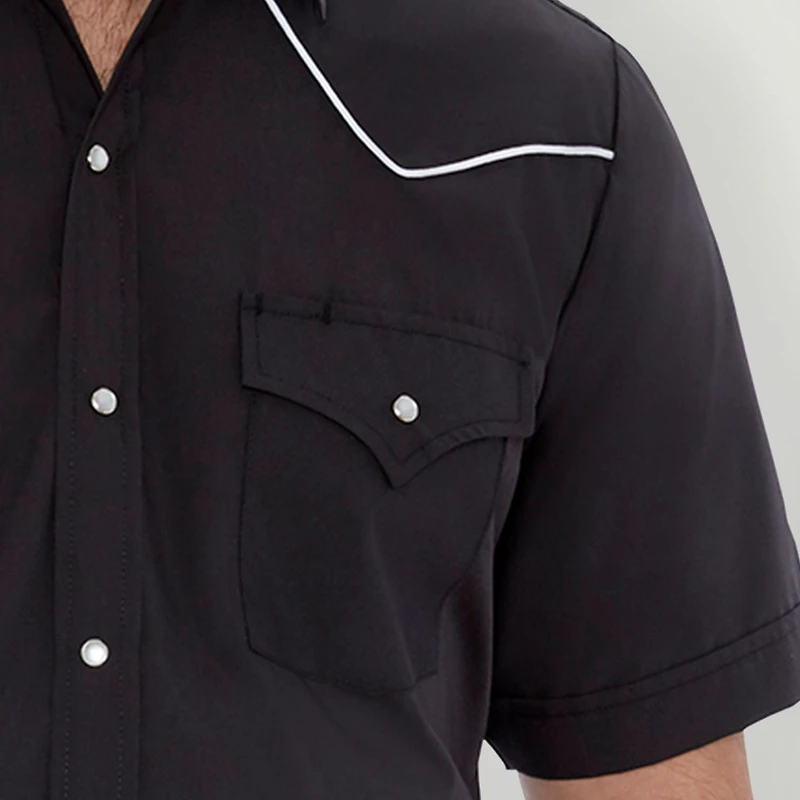 Ely Cattleman Western Mens Short Sleeve Classic Fit Button-Down Shirt