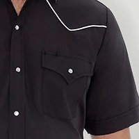 Ely Cattleman Western Mens Short Sleeve Classic Fit Button-Down Shirt