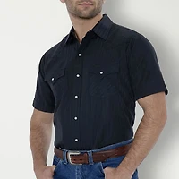 Ely Cattleman Snap Front Mens Short Sleeve Classic Fit Button-Down Shirt