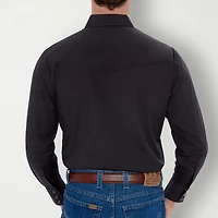 Ely Cattleman Snap Front Mens Long Sleeve Classic Fit Big and Tall Button-Down Shirt
